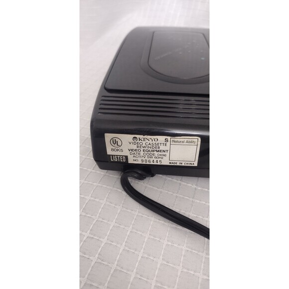 VTG Kinyo VHS Tape Rewinder Auto Stop One-Way Fast Rewind Tested Works AC117V - Picture 7 of 7